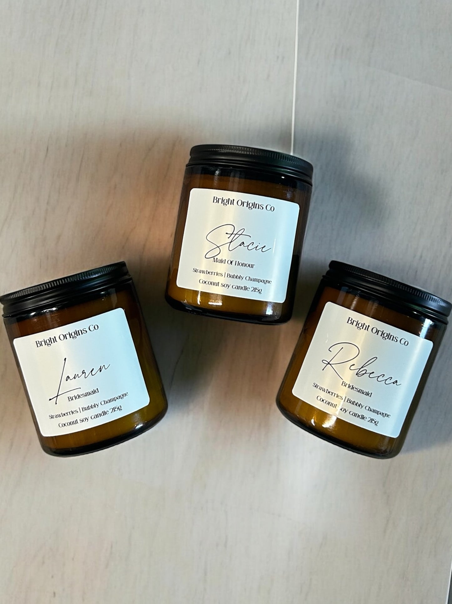 Custom Amber Jar Candles