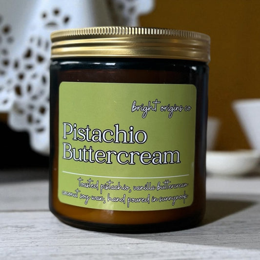 Pistachio Buttercream Candle