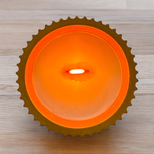 Butterscotch Pecan Ridged Candle