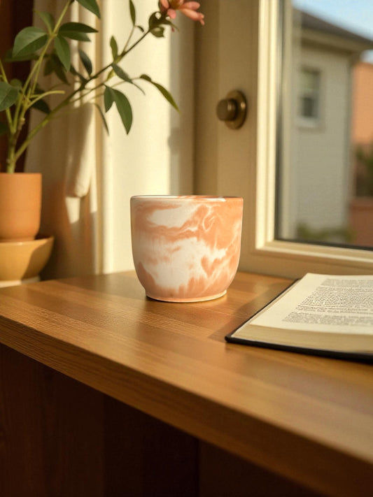 Creamsicle Stone Candle